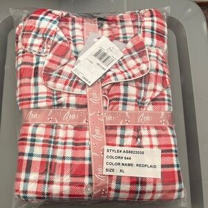 Aria Red Plaid  Adult Pajamas